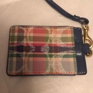 Coach Madras ID Holder